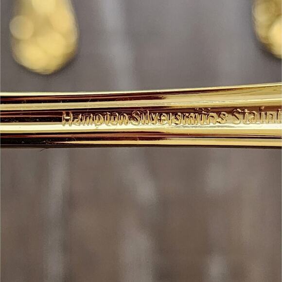 Hampton Silversmiths Versailles 235 Flatware 24kt Gold Plated lot of 48 pieces‎ - Picture 15 of 15